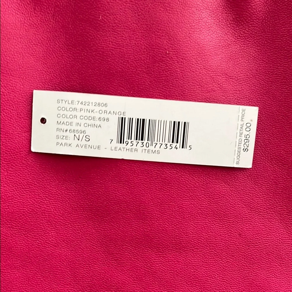 Vibrant Pink & Orange Leather Tote - Picture 11 of 11